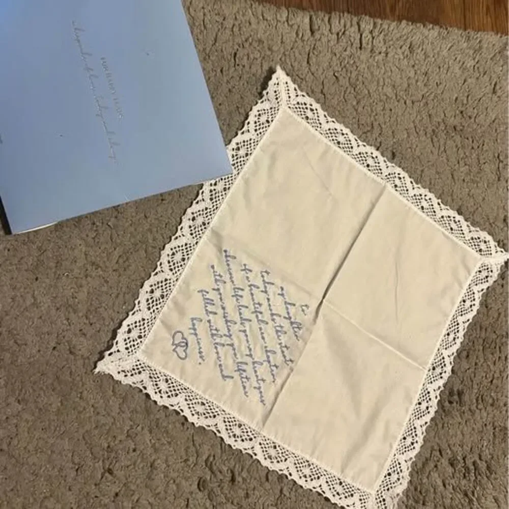 Something Blue Embroidered Handkerchief “to My Daughter” Gift